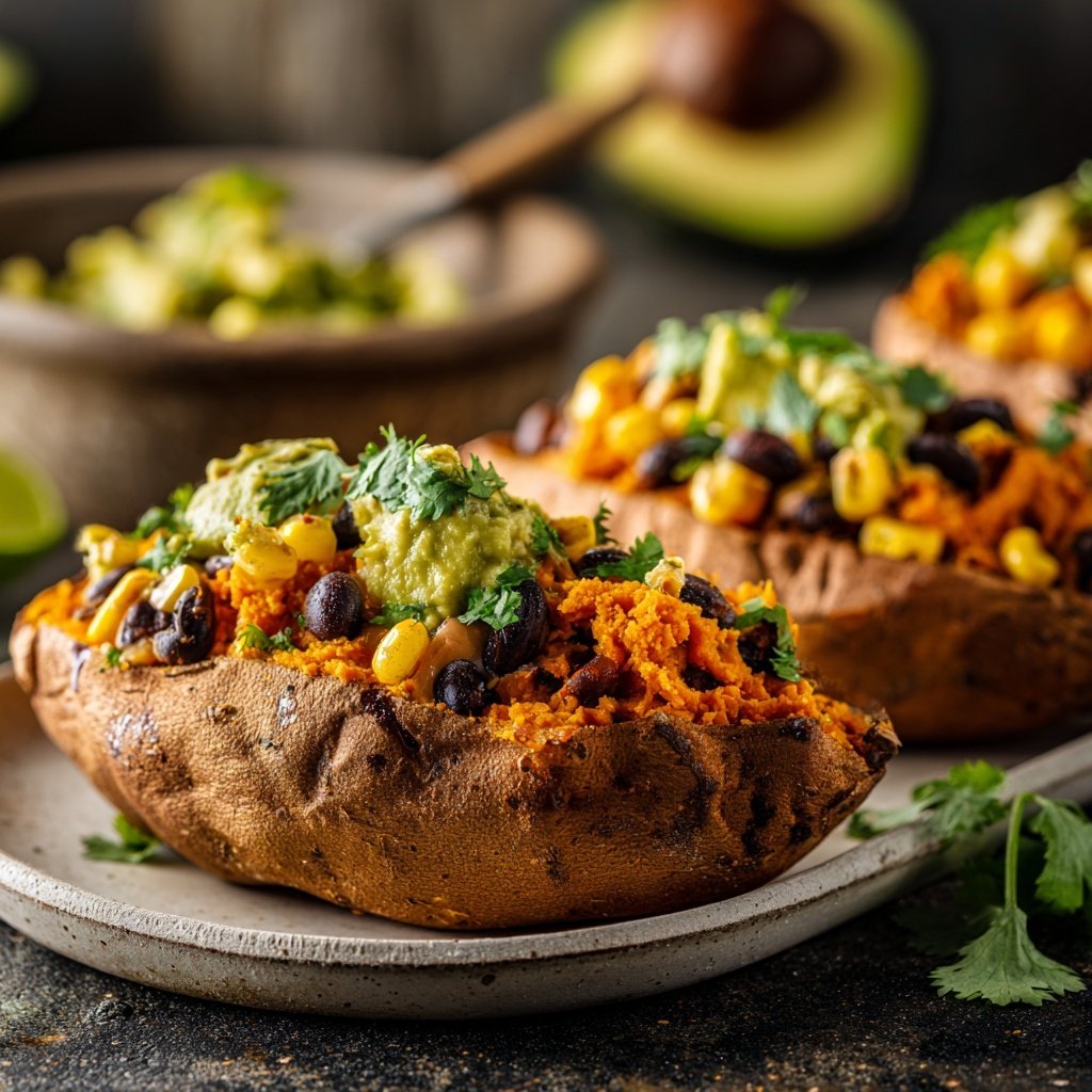 Healthy Dinner Stuffed Sweet Potatoes