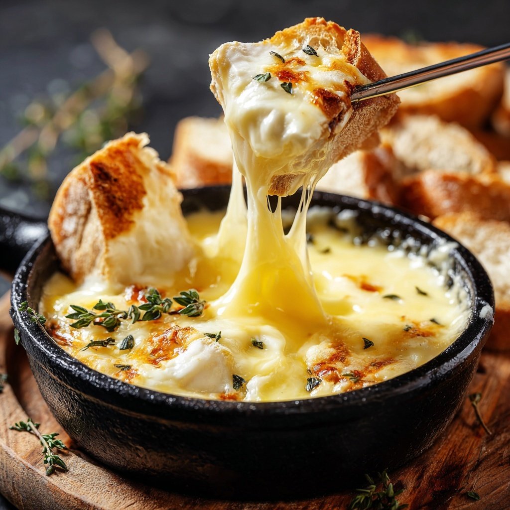 Fondue with Camembert and Thyme