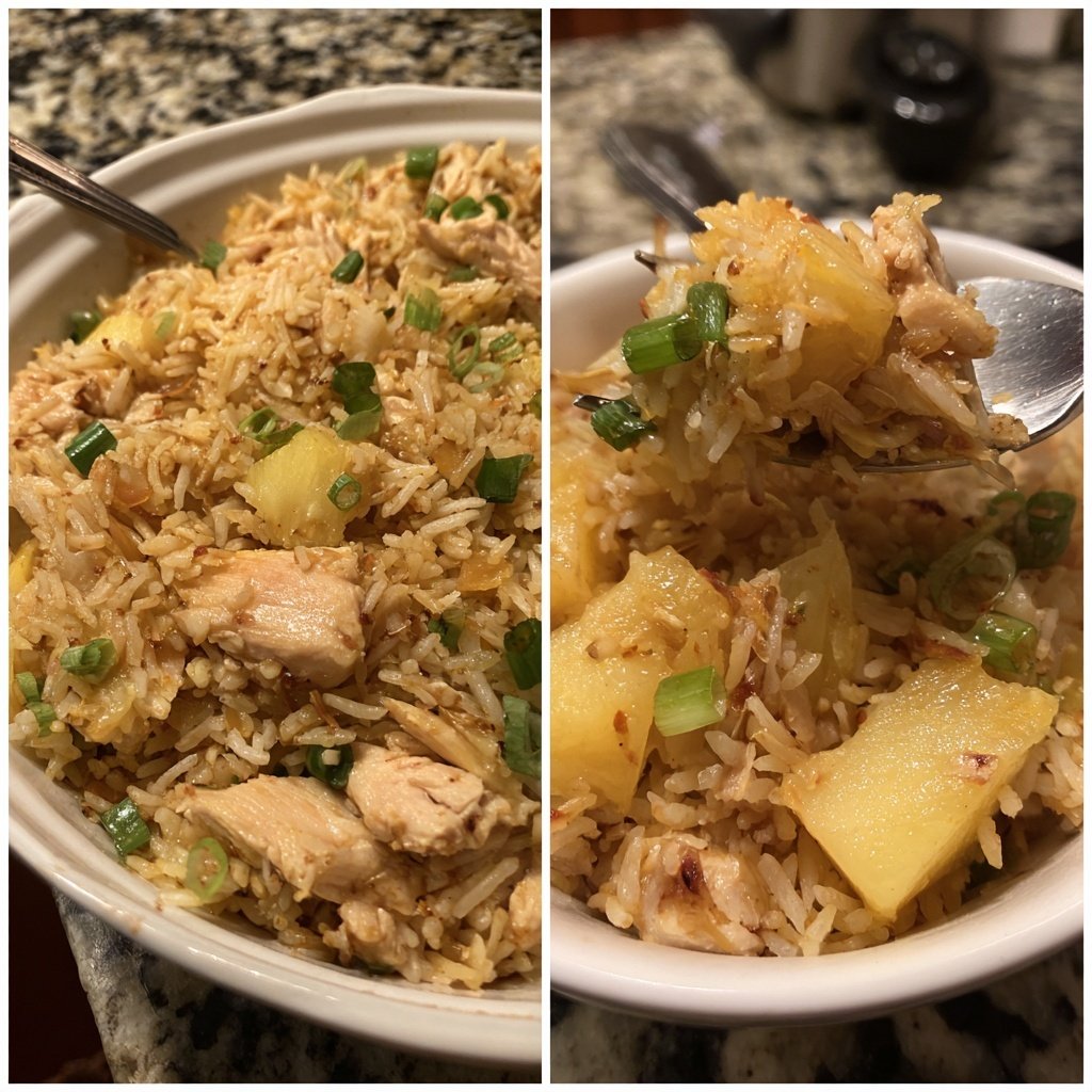 One Pan Pineapple Chicken And Rice