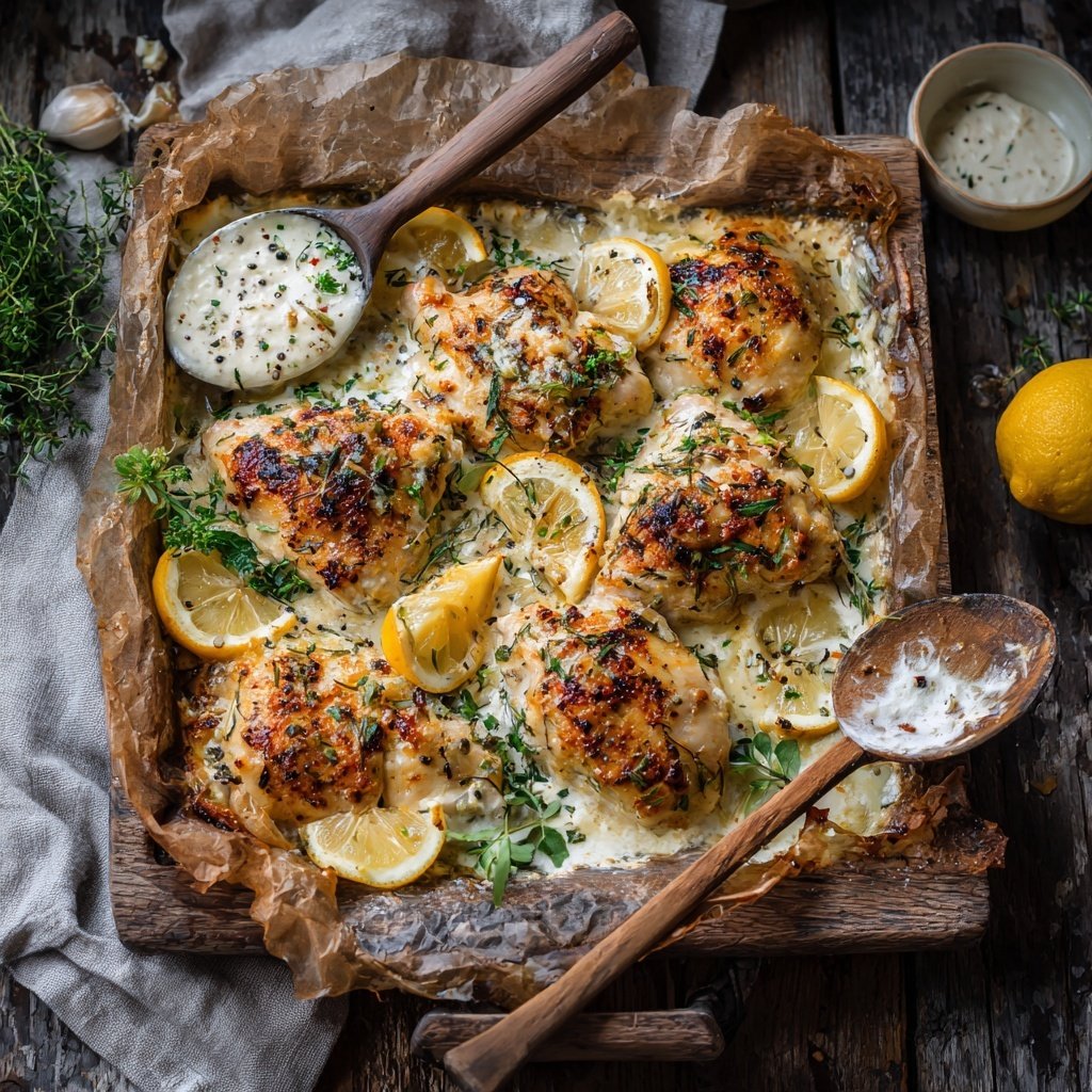 Greek Yogurt Lemon Chicken Bake