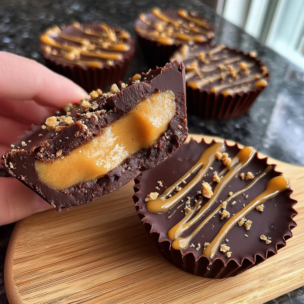 Homemade Peanut Butter Cups with Maple Filling