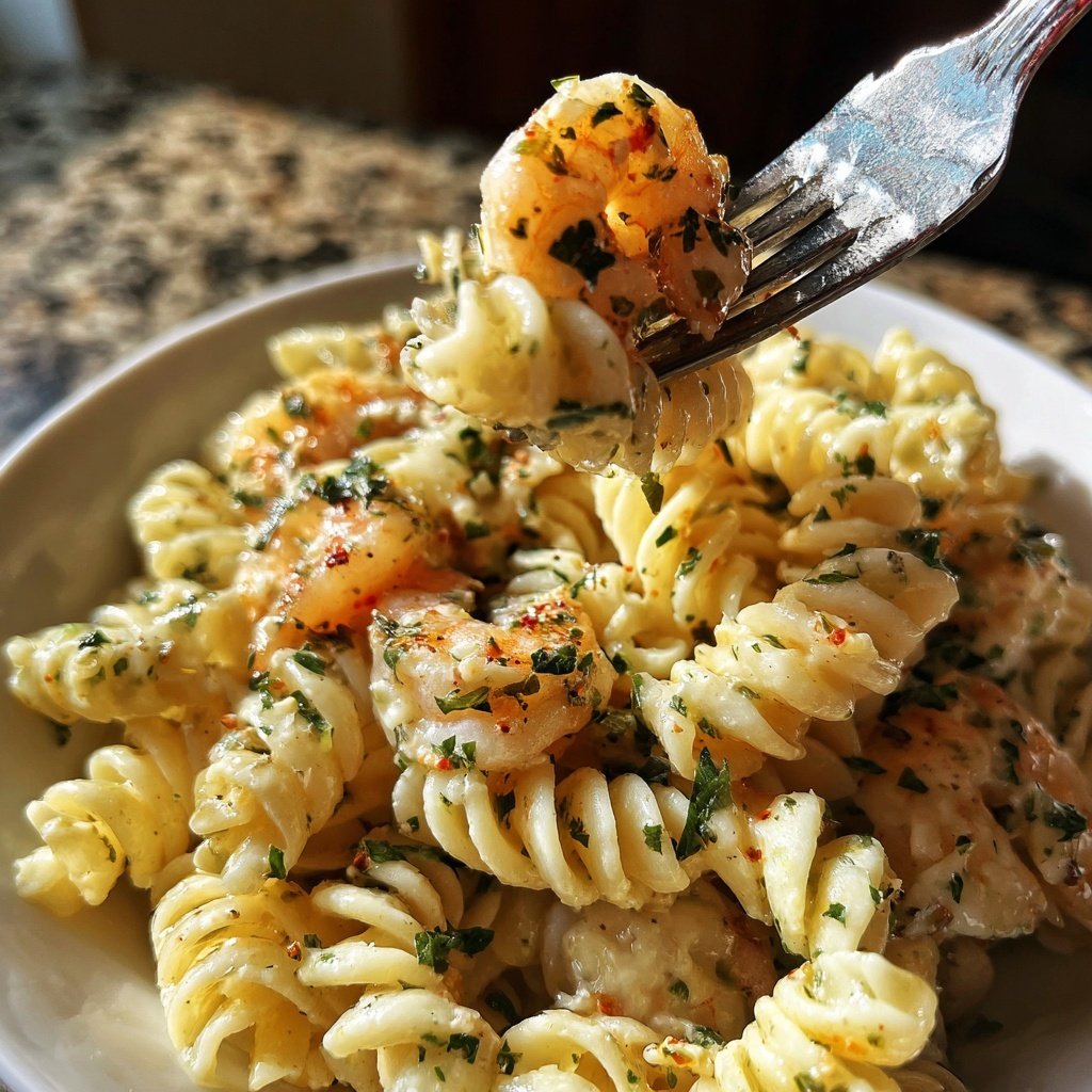 15-Minute Garlic Shrimp Pasta