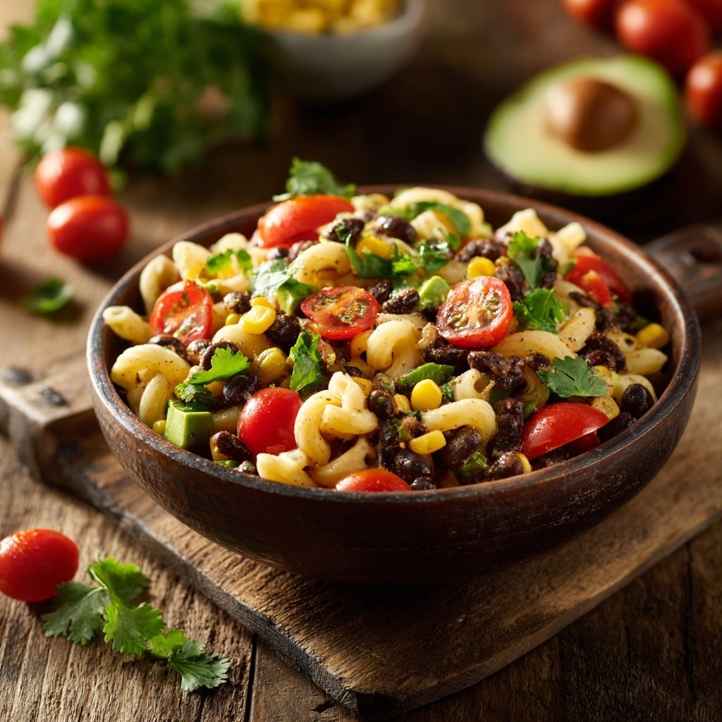 Quick Taco Pasta Salad With Corn And Black Beans
